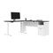 Bestar BESTAR Upstand 72W L-Shaped Electric Standing Desk in deep grey & white 175852-000032 - alternate 10